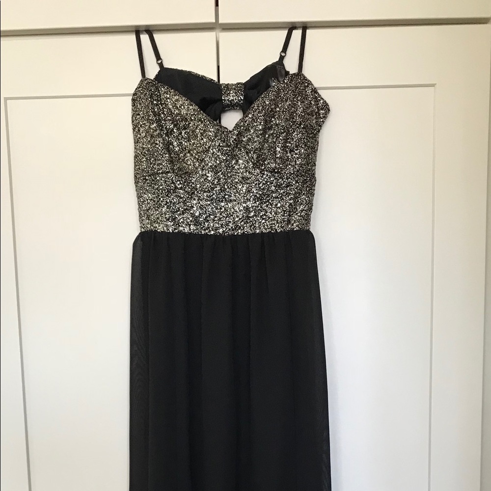 Trixxi Black and Silver Dress